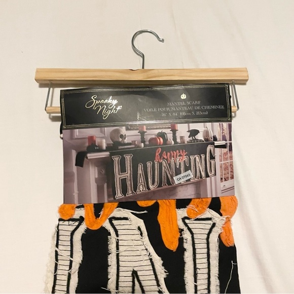 Spooky Night Happy Haunting Mantel Scarf Halloween - Picture 6 of 15